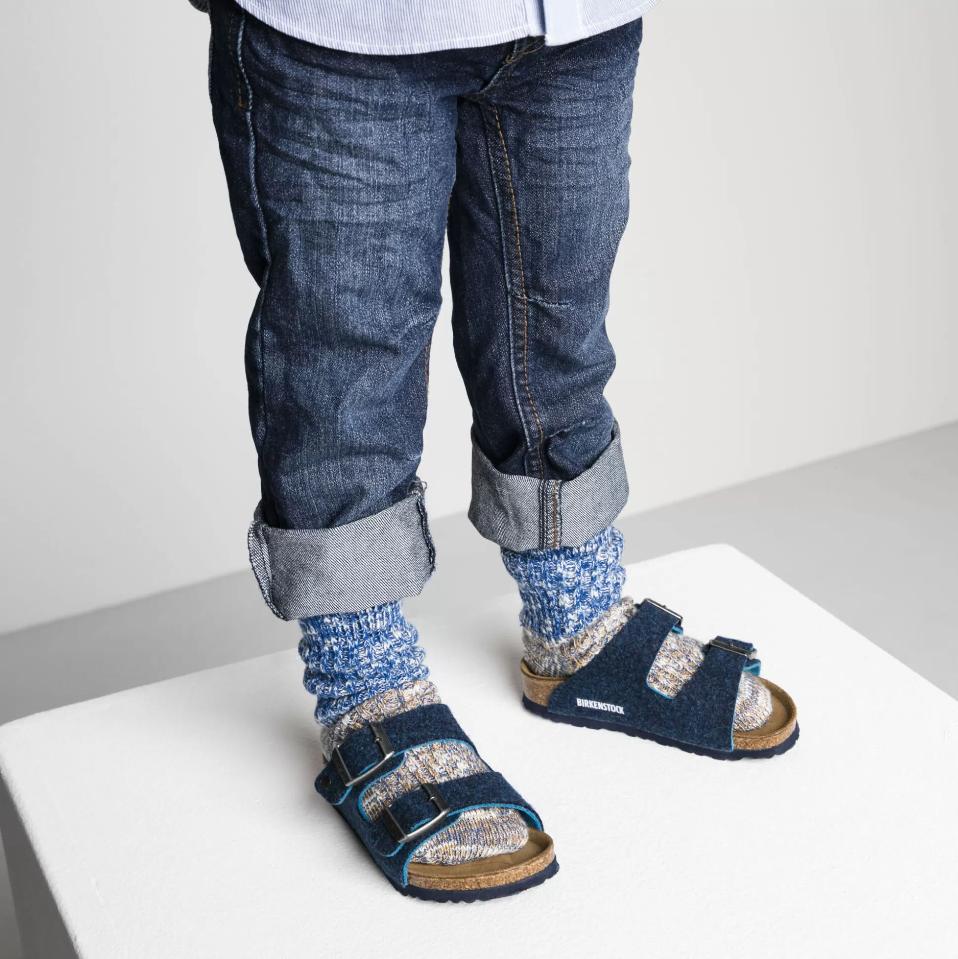 Birkenstock Slub Block Kids^Børn Sokker